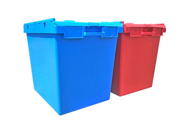 Контейнер крышки 750*570*625MM прикрепленный стогом/пластиковая коробка Tote гнездиться снабжения