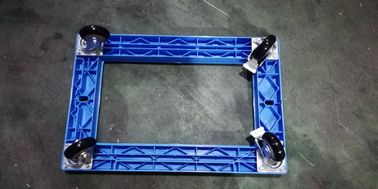 Totes пластиковой тележки транспорта нагружая с 3 PU дюймами рицинусов тормоза