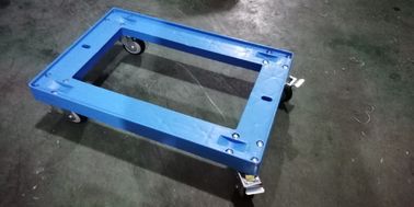 Totes пластиковой тележки транспорта нагружая с 3 PU дюймами рицинусов тормоза
