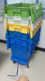 3 медленно двигает 4 PU катит пластиковый штабелируя подгонянный двигать штурвала тележки