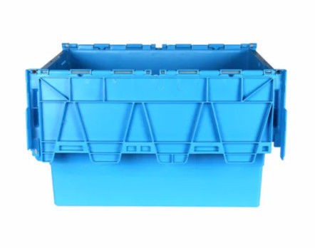 Коробка Tote контейнеров крышки девственницы пластиковая прикрепленная Nestable Stackable двигая